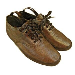 Womens Vintage No Excuses Silver Canvas Lace Up Low Sneakers sz 6M